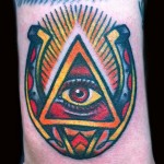 Illuminati tattoo all seeing eye done by female tattoo artist Jessi Lawson Minneapolis
